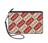 Canvas Zipper Wallet - Large - Coca-Cola Script Marquee Logo Green/... ACC NUOVO