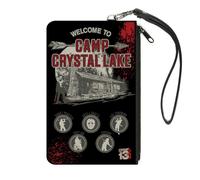 Canvas Zipper Wallet LARGE Friday the 13th WELCOME TO CAMP CRYSTAL LAKE Jason/Ca