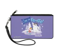 Canvas Zipper Wallet LARGE FROSTY THE SNOWMAN Skating with Karen COME ON FROSTY
