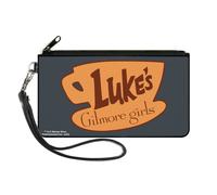 Canvas Zipper Wallet LARGE GILMORE GIRLS LUKE'S Coffee Cup Icon Gray/Browns