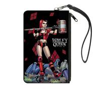 Canvas Zipper Wallet LARGE HARLEY QUINN Issue #1 Roller Derby Hammer Cover Pose