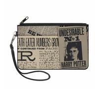 Canvas Zipper Wallet LARGE Harry Potter Newspaper Headlines UNDESIRABLE NO 1