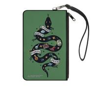 Canvas Zipper Wallet LARGE Harry Potter SLYTHERIN Serpent AMBITION CUNNING PRIDE