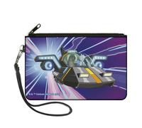 Canvas Zipper Wallet LARGE Rick and Morty Rick Space Cruiser Pose Blues