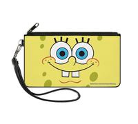 Canvas Zipper Wallet LARGE SpongeBob Face CLOSE-UP Yellows