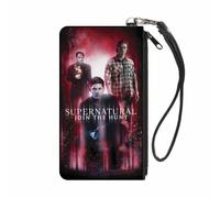 Canvas Zipper Wallet LARGE SUPERNATURAL-JOIN THE HUNT Crowley/Dean/Sam Group Pos