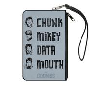 Canvas Zipper Wallet LARGE The Goonies CHUNK-MIKEY-DATA-MOUTH Poses Periwinkle/B