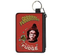 Canvas Zipper Wallet MINI X-SMALL A Christmas Story Ralphie OH FUDGE Collage Re