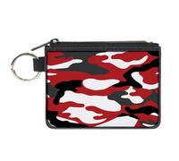 Canvas Zipper Wallet MINI X-SMALL Camo Red/Black/Gray/White