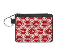 Canvas Zipper Wallet - Mini X-Small - Coca-Cola Coke Bottle Caps Co... ACC NUOVO