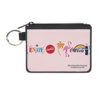 Canvas Zipper Wallet - Mini X-Small - Coca-Cola Enjoy Vibrant Icons... ACC NUOVO