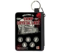 Canvas Zipper Wallet MINI X-SMALL Friday the 13th WELCOME TO CAMP CRYSTAL LAKE J
