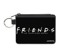 Canvas Zipper Wallet MINI X-SMALL FRIENDS-THE TELEVISION SERIES Logo Black/White