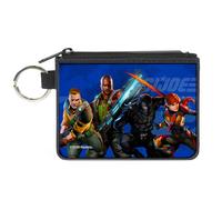 Canvas Zipper Wallet MINI X-SMALL GI Joe Unit Agents Group Pose and Logo Blues