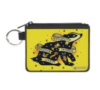 Canvas Zipper Wallet MINI X-SMALL Harry Potter HUFFLEPUFF Badger PATIENCE DEDICA