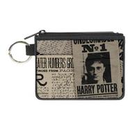 Canvas Zipper Wallet MINI X-SMALL Harry Potter Newspaper Headlines UNDESIRABLE N