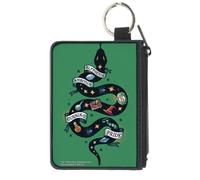 Canvas Zipper Wallet MINI X-SMALL Harry Potter SLYTHERIN Serpent AMBITION CUNNIN