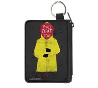 Canvas Zipper Wallet MINI X-SMALL It Georgie Raincoat Balloon YOU'LL FLOAT TOO P
