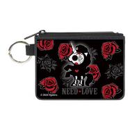 Canvas Zipper Wallet MINI X-SMALL Skelanimals Bonita the Unicorn NEED LOVE Pose