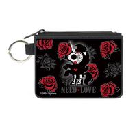 Canvas Zipper Wallet MINI X-SMALL Skelanimals Bonita the Unicorn NEED LOVE Pose