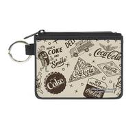 Canvas Zipper Wallet - Mini X-Small - Vintage Coca-Cola Have A Coke... ACC NUOVO