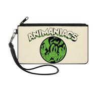 Canvas Zipper Wallet SMALL ANIMANIACS Wakko Yakko Dot Close-Up Pose White/Black/