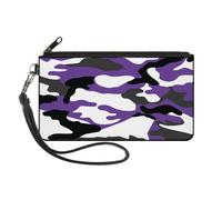 Canvas Zipper Wallet SMALL Camo Purple/Black/Gray/White
