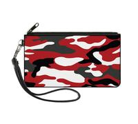Canvas Zipper Wallet SMALL Camo Red/Black/Gray/White