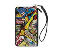 Canvas Zipper Wallet SMALL Classic ACTION COMICS and SUPERMAN Comic Book Covers