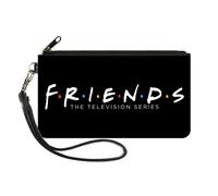 Canvas Zipper Wallet SMALL FRIENDS-THE TELEVISION SERIES Logo Black/White/Multi