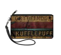 Canvas Zipper Wallet SMALL GRYFFINDOR & HUFFLEPUFF Burnt Banners