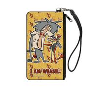 Canvas Zipper Wallet SMALL I AM WEASEL IR Baboon and IM Weasel Pose and Title Lo