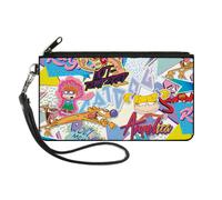 Canvas Zipper Wallet SMALL Nick 90's Logos/7-Show Characters White/Multi Color