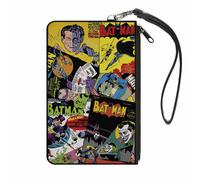 Canvas Zipper Wallet SMALL Retro Batman 6-Comic Book Covers Stacked