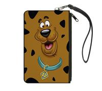 Canvas Zipper Wallet SMALL Scooby Doo Smiling Face/Spots Brown/Black