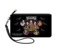 Canvas Zipper Wallet SMALL SCOOBYNATURAL 8-Character Group Pentagram/Bats Black/