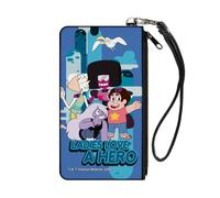 Canvas Zipper Wallet SMALL Steven Universe LADIES LOVE A HERO Group Pose Blues