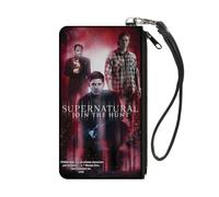 Canvas Zipper Wallet SMALL SUPERNATURAL-JOIN THE HUNT Crowley/Dean/Sam Group Pos
