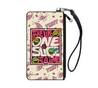 Canvas Zipper Wallet SMALL Teenage Mutant Ninja Turtles TAKE LIFE ONE SLICE AT A