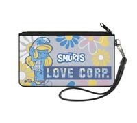 Canvas Zipper Wallet - Small - The Smurfs Smurfette Love Corp. Pose... ACC NUOVO