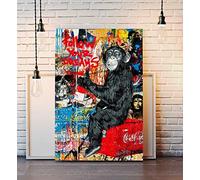 CanvasArtShop - Stampa artistica da parete, motivo: Banksy Graffiti segui i tuoi sogni, 36in x 24in / 91cm x 60cm