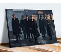 CanvasArtShop Stampa artistica da parete su tela con immagine di Peaky Blinders, profonda 30 mm, con cornice (76 x 50 cm)