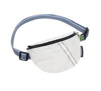 CANVASCO Marsupio realizzato con vela riciclata bianco/azzurro - Borse piccole idrorepellente e robusto - Tracolla borsa