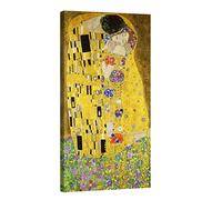 canvashop Quadri Moderni Il Bacio Di Klimt Cm 120X60 Quadro Verticale Su Tela Canvas Stampe Da Parete Arredo Casa Soggiorno Camera Da Letto