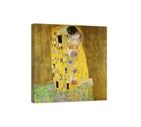 canvashop Quadri Moderni Klimt Il Bacio 100x100 cm Stampe Da Parete Su Tela Canvas Quadrati Arredo Casa Soggiorno Camera Da Letto Arte