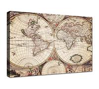canvashop Quadri Moderni Mappamondo Antico 100x70 cm