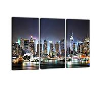 canvashop Quadri Moderni New York City 113x70 cm 3 Pezzi