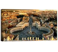 canvashop Quadri Roma Vaticano Basilica di San Pietro 140x70 cm Stampa Su Tela Canvas Citta Italiane