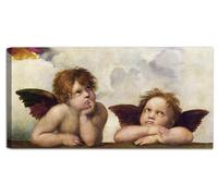 canvashop Quadro Angeli Di Raffaello Sanzio Cm 60X30 Stampa Su Tela Canvas Quadri Moderni Camera Da Letto Arte Sacra Cherubini Putti