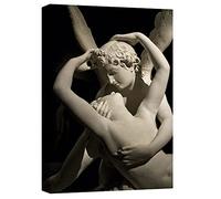 canvashop Quadro Canova Amore e Psiche Verticale 100x70 cm Sfondo Nero | Quadri Moderni Soggiorno, Stampa Su Tela Canvas, Camera da Letto, Arte